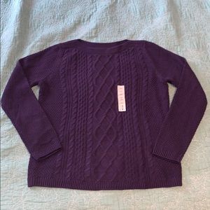 Purple knit sweater